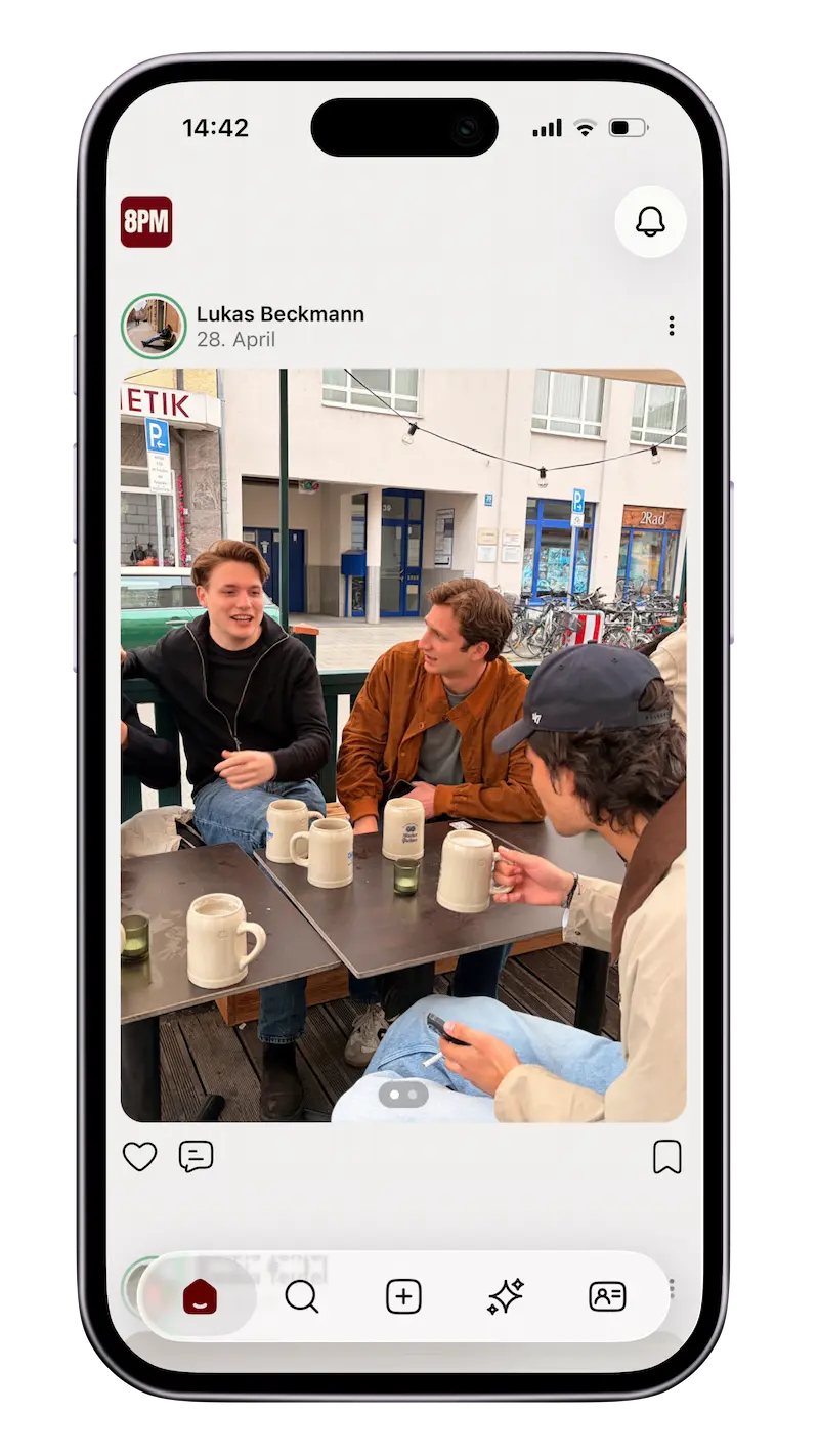 8PM App – Tagesmomente sammeln